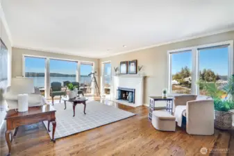 The formal living room is set off with a fireplace to add ambiance and warmth to your evenings.