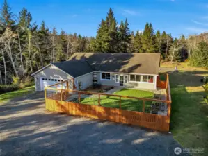 Located in a quiet, sunny setting, this 10-acre property offers space to expand and a true connection to nature.