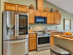 Induction stove and updated appliances.