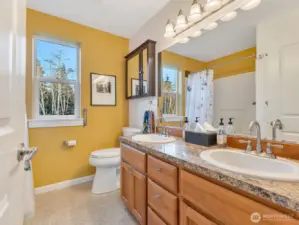 2nd bathroom located between bedroom #2 & #3.