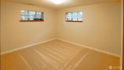 Lower level primary bedroom.