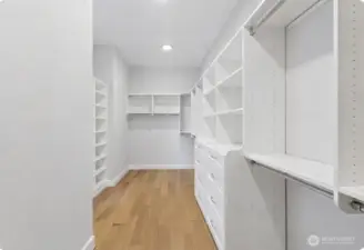 Spacious Walk In Closet
