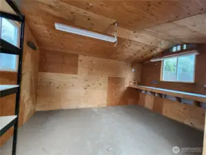 Tuff Shed interior