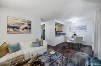 looking west from fireplace.