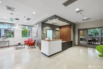 Concierge service in Phase I for package handling and guest reception