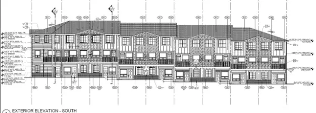 South exterior Elevation Finish Plan, for reference only