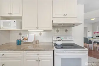 Great kitchen with tons of storage and dedicated pantry.