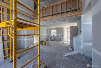 great room into kitchen