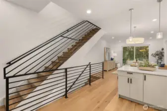 Custom Metal Railings Adorn The Stairwells.