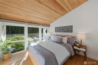 Another secondary bedroom located off of the family room.