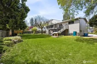 Huge fenced backyard!