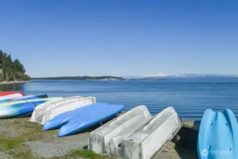 This property comes with access to three private beaches in the Camano Island Country Club neighborhood.