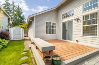 Low maintenance composite deck.