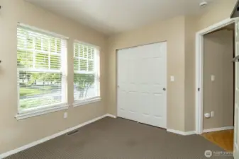 Secondary bedroom, front facing.