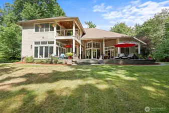 Looking at the home from the back yard is just breathtaking!