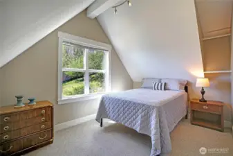 The apartment's spacious bedroom.