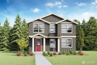 Welcome home to BREANTWOOD plan at Parkside at May Creek. Rendering is representational.