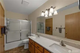 Bathroom off hallway