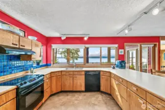 The kitchen is BIG with lots of counter space!