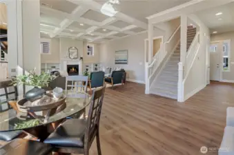 An open and flexible design allow easy access to the great room, nook eating area, kitchen and upstairs
