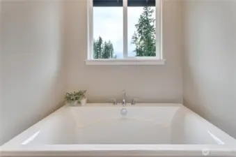 Large, inviting and relaxing: our included acrylic free-standing tub.
