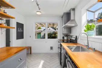 Herringbone tilted floors