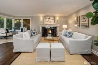 Living room.  there is room for a grand Piano here as well.