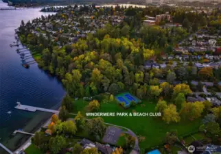 Windermere Beach Club and Private Park.  Ask for details about this wonderful park for off leash times, and summer activities for swimming, tennis, basketball, paddleboarding and boat access/short term moorage.