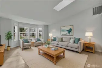Virtually Staged Picture of Living Room.