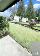 Serene stream flows in common area near patio