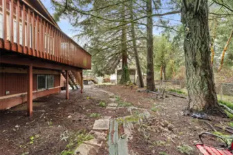 Additional view of the backyard.