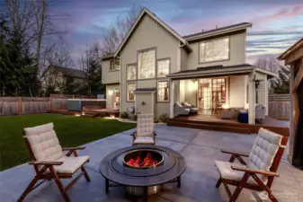 Enjoy the warmth and comfort of this beautiful backyard.  It is an extension of the home with the clean turf grass for playing on that is great for pets too, a gazebo for dining under, a covered deck that serves as a second living room and the uncovered deck with the luxurious swim-spa.  What are you waiting for?  This could be your backyard.