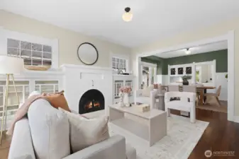 The home has been meticulously restored + updated while maintaining original charm.