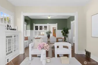 Original millwork, doorknobs, stained glass, heat registers and more have been revived.