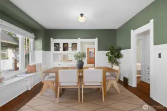 Spacious formal dining room ready for you to host!