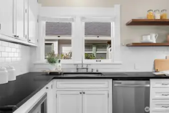 Soap stone counters.