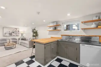 Now downstairs in the fully-finished lower level!