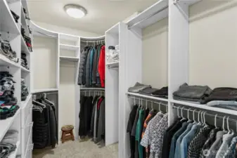 Spacious walk-in closet