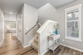 Beautiful entry way with vaulted ceilings