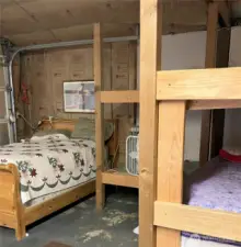 Bunks and sleeping area in the shop.