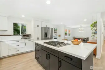 Opens to estate-sized dining room
