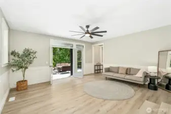 2nd living room with french doors to trex deck venue