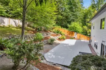 View of backyard