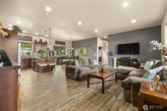 1 bed + office 1.75 bath guest home w/ garage below.