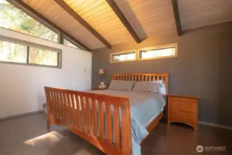 Vaulted ceiling in the Primary bedroom