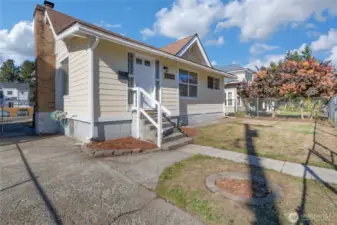 Front of House and Driveway