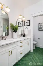With spa-like 5-piece bath.