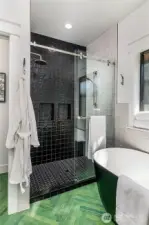 With heated floors.