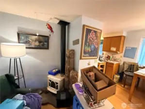 Propane stove for those chilly nights.