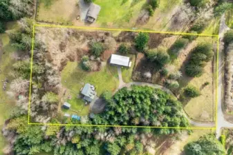 Property lines are approximate to show the area-5 acres